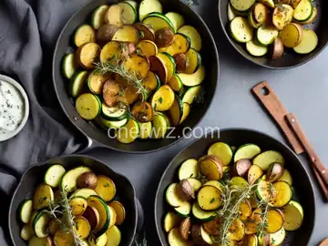 Zucchini with Potatoes and Thyme