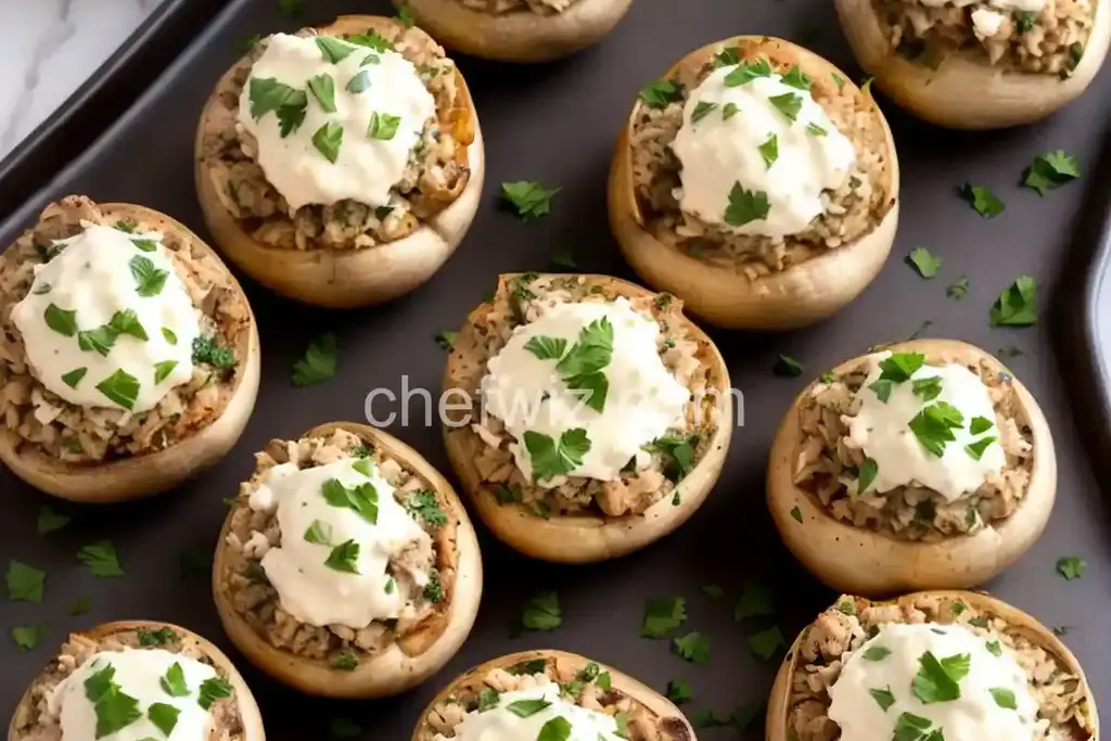 Crab Stuffed Mushrooms - Chefwiz.com