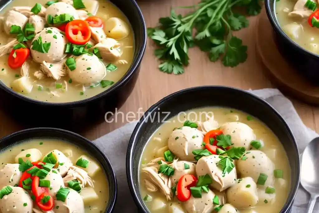 Healthier Slow Cooker Chicken and Dumplings - Chefwiz.com