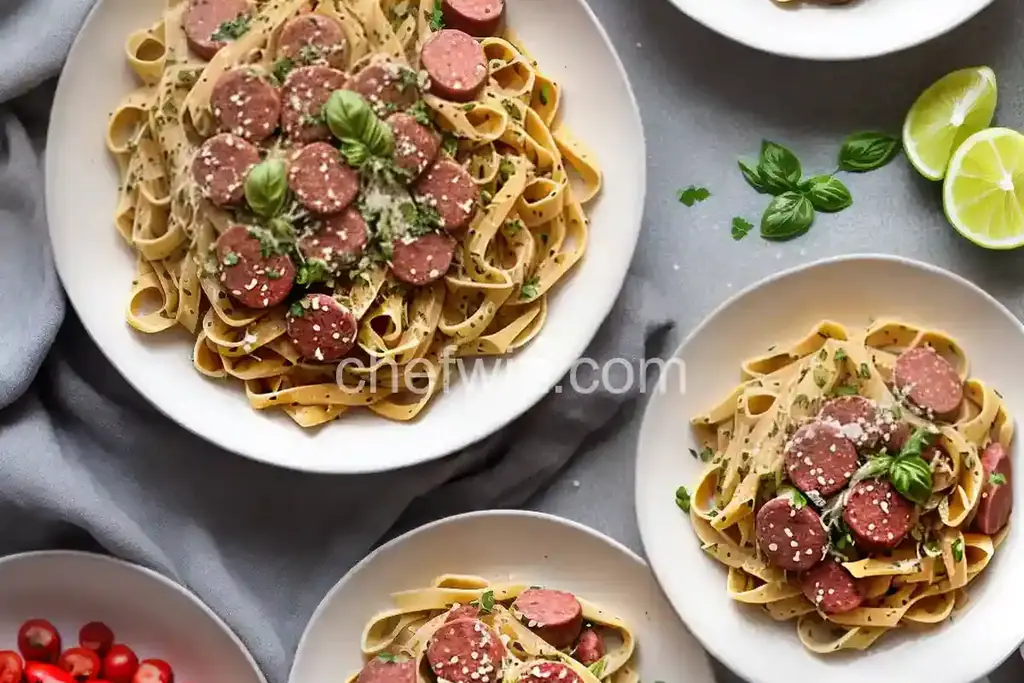 Pasta with Kielbasa and Sauerkraut - Chefwiz.com