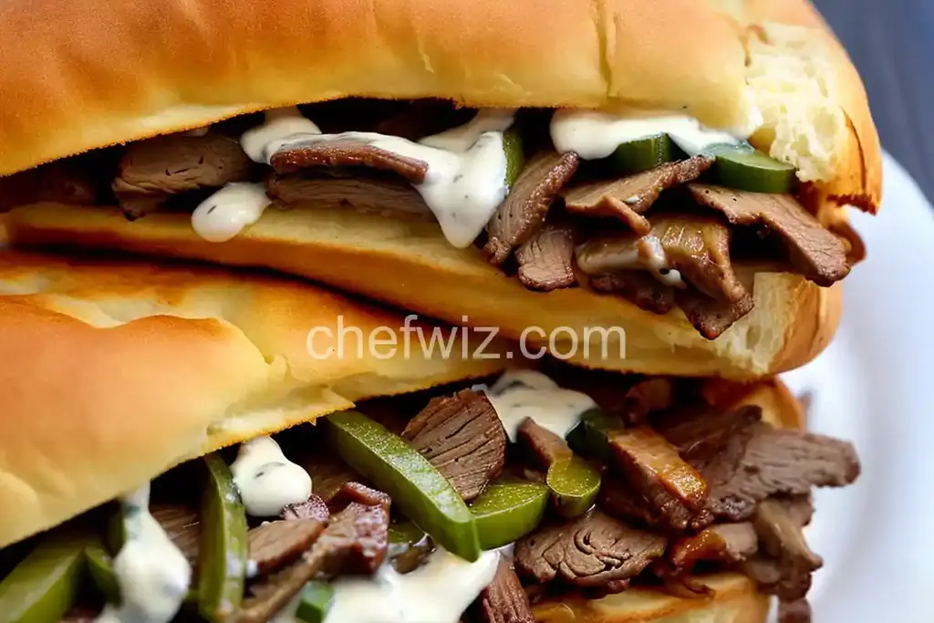 Philly Cheesesteak Sandwich with Garlic Mayo - Chefwiz.com