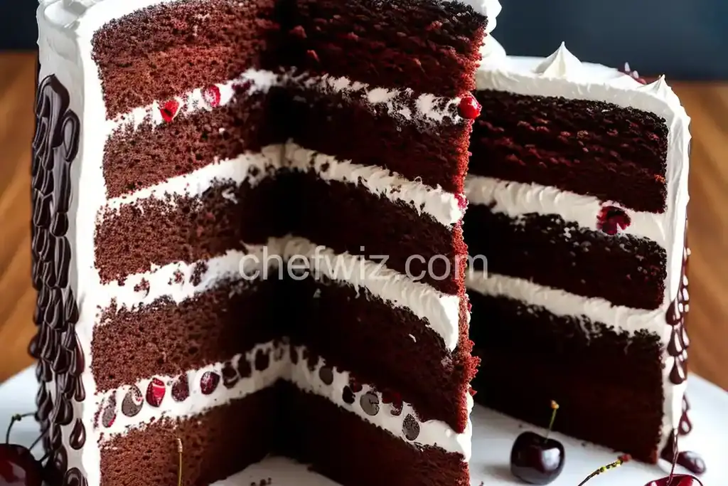 Chocolate Cherry Layer Cake Recipe - Chefwiz.com