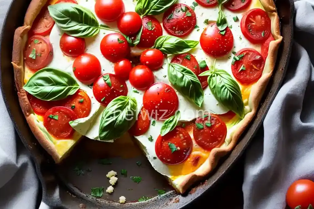 Crustless Caprese Quiche - Chefwiz.com