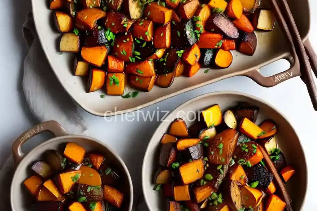 Miso Maple Roasted Root Vegetables - Chefwiz.com