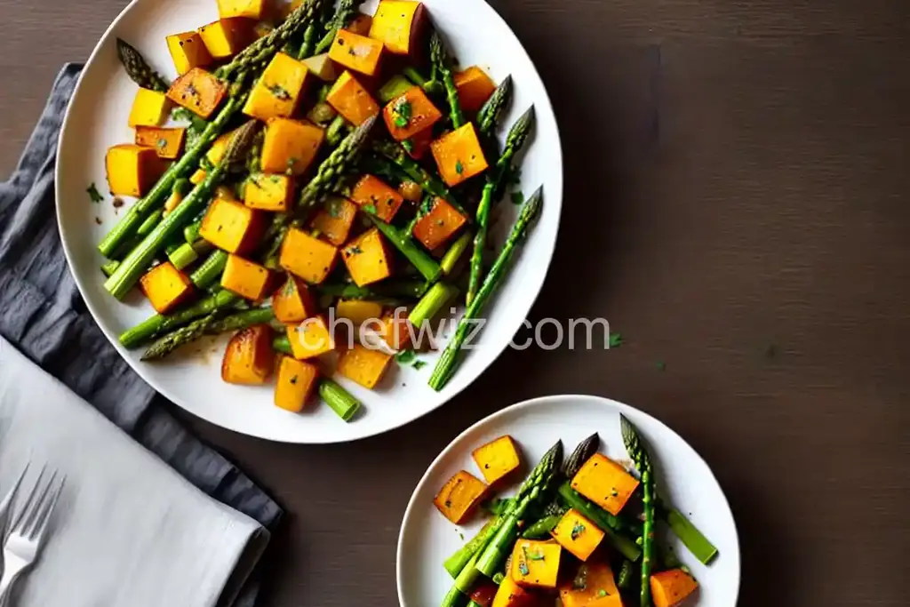 Roasted Squash and Asparagus - Chefwiz.com