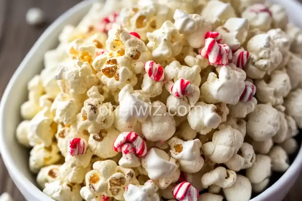 White Chocolate Peppermint Popcorn - Chefwiz.com