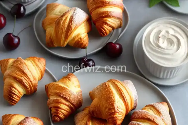 Air Fryer Cherry Cream Cheese Croissants