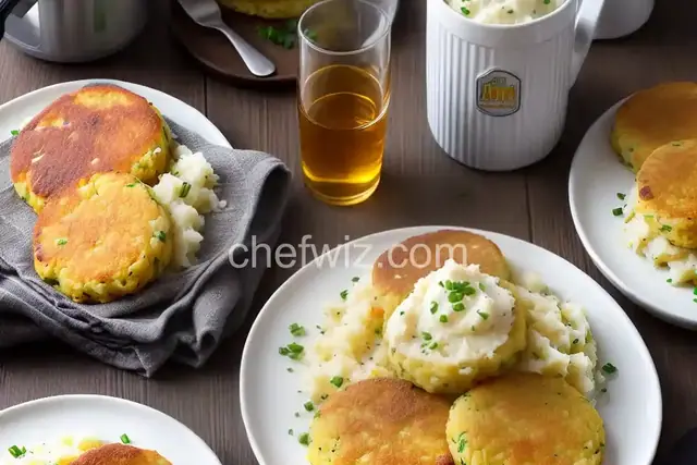 Air Fryer Loaded Mashed Potato Cakes