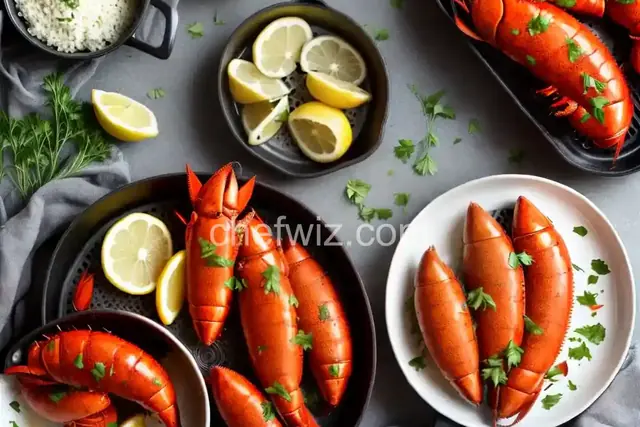 Air Fryer Lobster Tails with Lemon-Garlic Butter