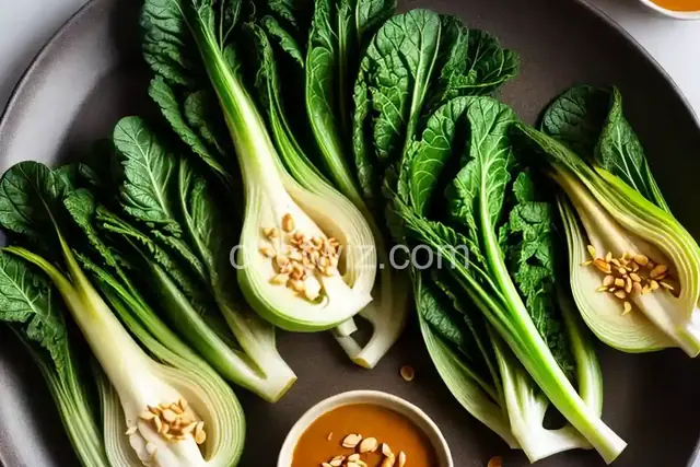 Baby Bok Choy with Thai Peanut Sauce