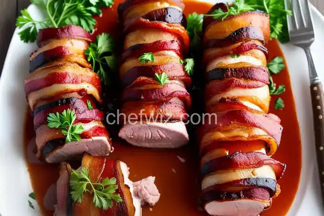 Bacon Wrapped Stuffed Pork Tenderloin