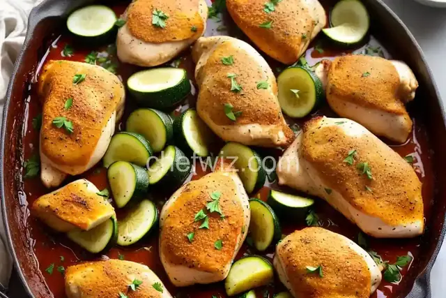 Baked Chicken and Zucchini