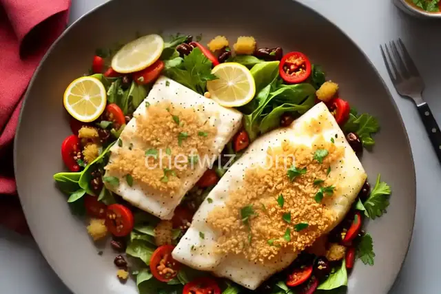 Baked Halibut with Crispy Panko