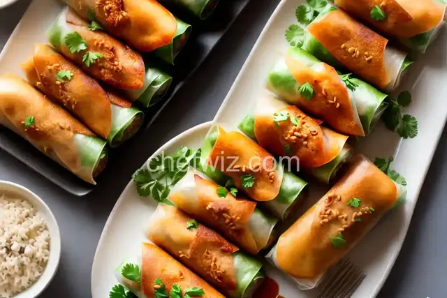 Baked Pork Spring Rolls