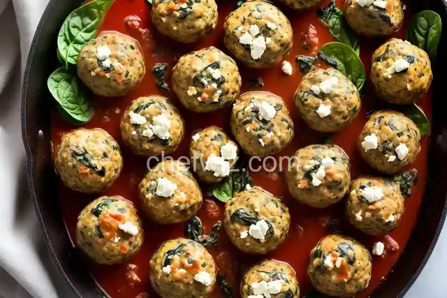 Baked Spinach, Feta, and Turkey Meatballs