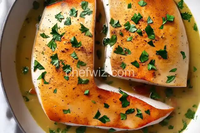 Baked Swordfish in a White Wine Sauce