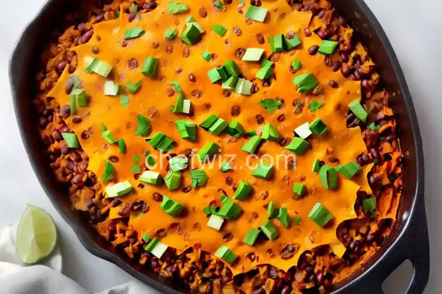 Bean and Honey Burrito Casserole