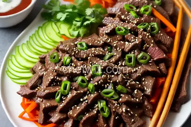 Beef Bulgogi with Dipping Sauce