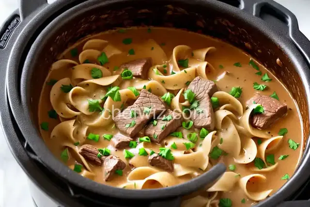 Beef Stroganoff for Instant Pot