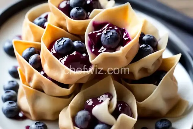 Blueberry Cream Cheese Wontons