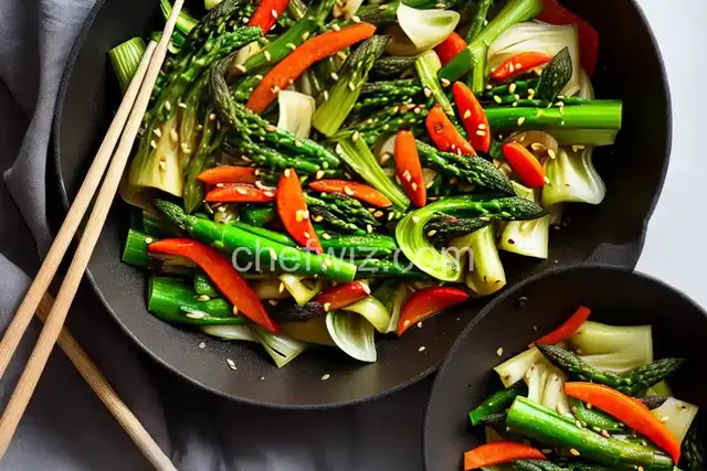 Bok Choy and Asparagus Stir-Fry