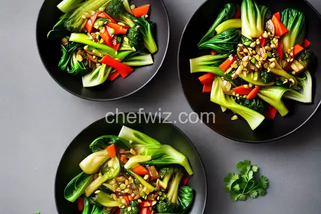 Bok Choy with Vegetables and Garlic Sauce