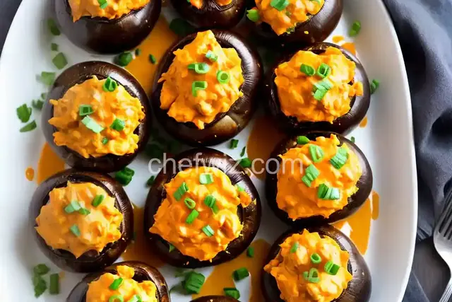 Buffalo Chicken Stuffed Mushrooms (Low-Carb)