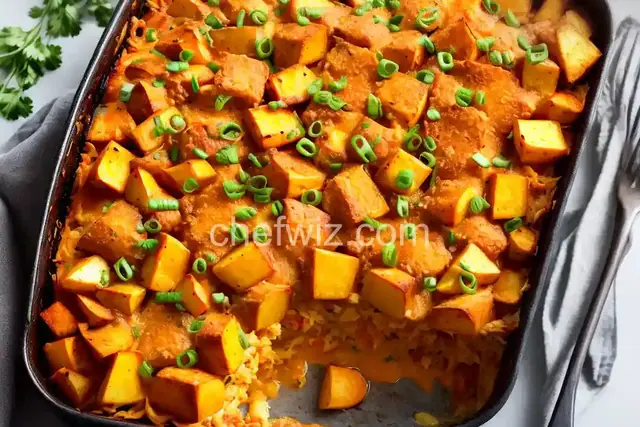 Buffalo Chicken and Roasted Potato Casserole