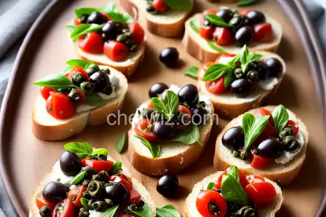 Caper Recipes: Bruschetta with Capers & Olives