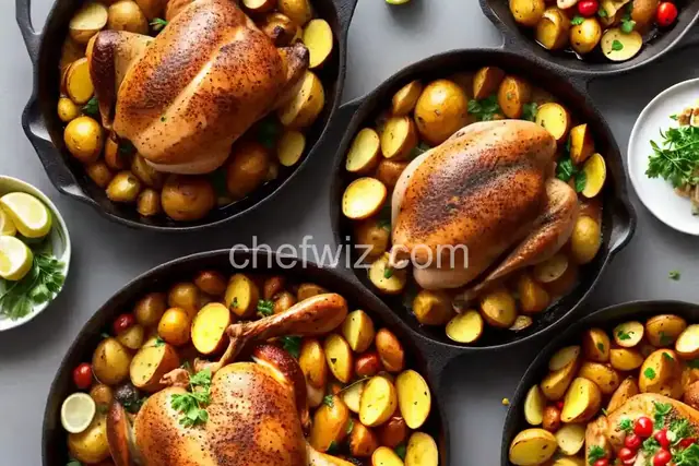 Cast Iron Roast Chicken and Potatoes