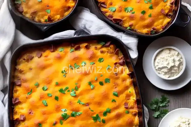 Cheesy Ham Potato Bake