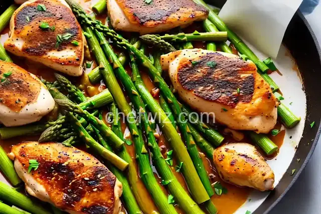 Chicken, Asparagus, and Mushroom Skillet