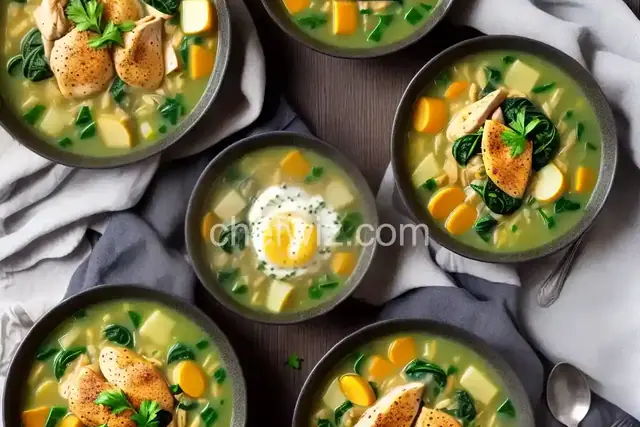 Chicken, Spinach, and Potato Soup