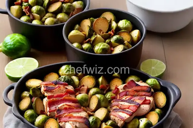 Chicken and Brussels Sprouts with Bacon and Potatoes