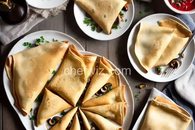 Chicken and Mushroom Crepes