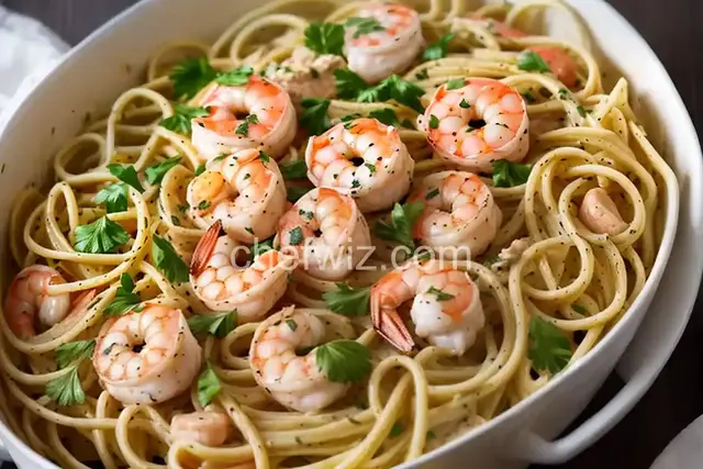 Chicken and Shrimp Carbonara