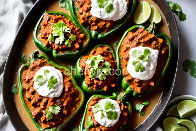 Chiles en Nogada (Mexican Stuffed Poblano Peppers in Walnut Sauce)