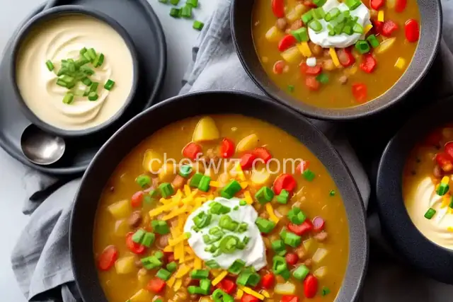 Chili-Topped Potato Soup