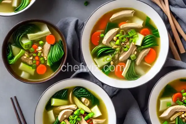 Chinese Chicken Soup with Bok Choy