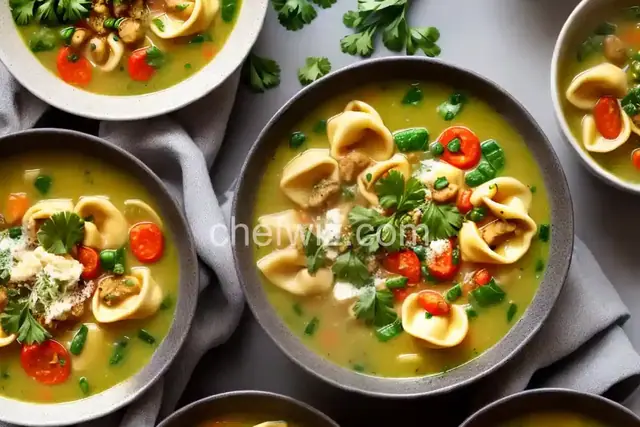 Creamy Vegetarian Tortellini Soup