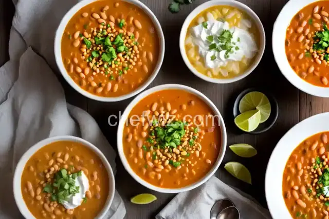 Creamy White Bean Enchilada Soup