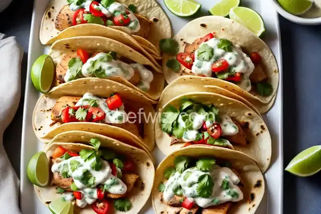Easy Fish Tacos with Cilantro-Lime Dressing