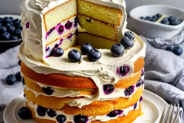 Easy Lemon Blueberry Layer Cake