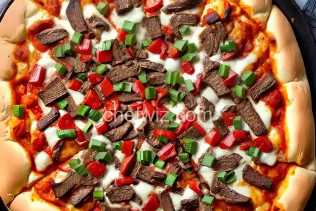 Easy Philly Cheese Steak Pizza