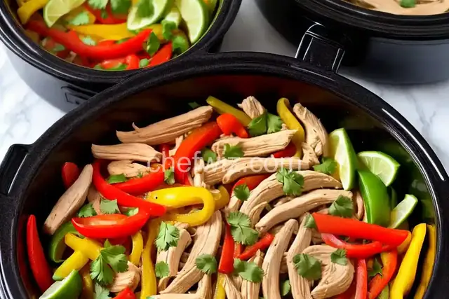 Easy Slow Cooker Chicken Fajitas
