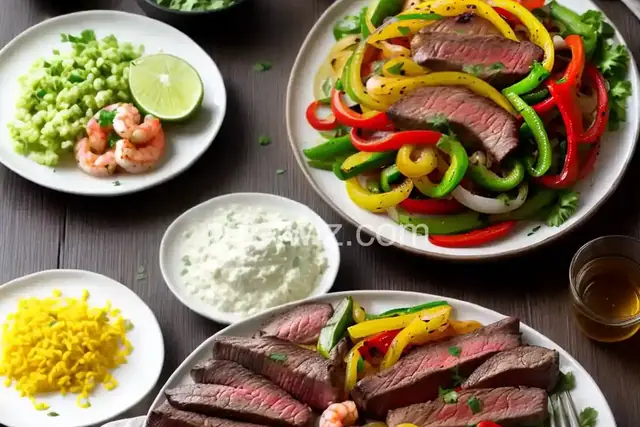 Easy Steak and Shrimp Fajitas