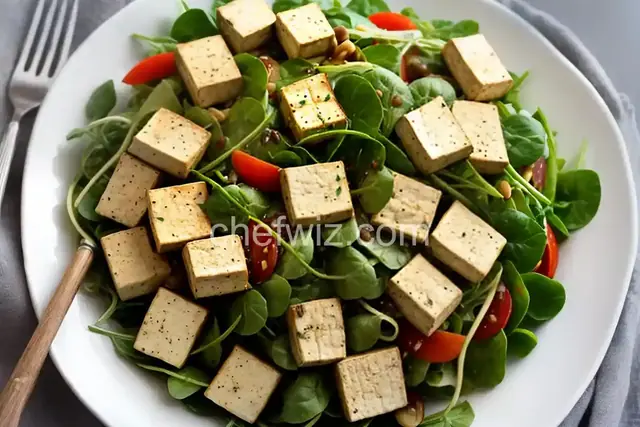 Easy Tofu and Watercress Salad