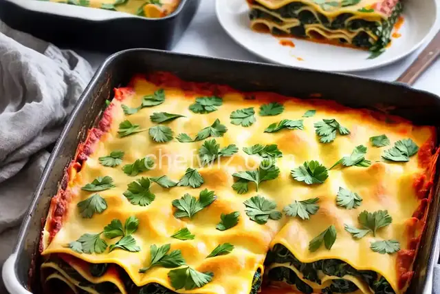 Easy Vegetarian Spinach Lasagna