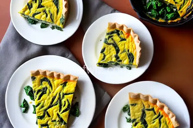Eggless Tofu Spinach Quiche