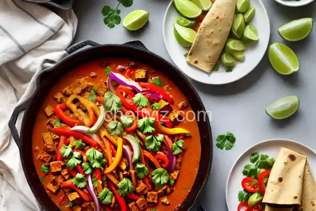 Fajita-Style Vegan Tofu Burrito